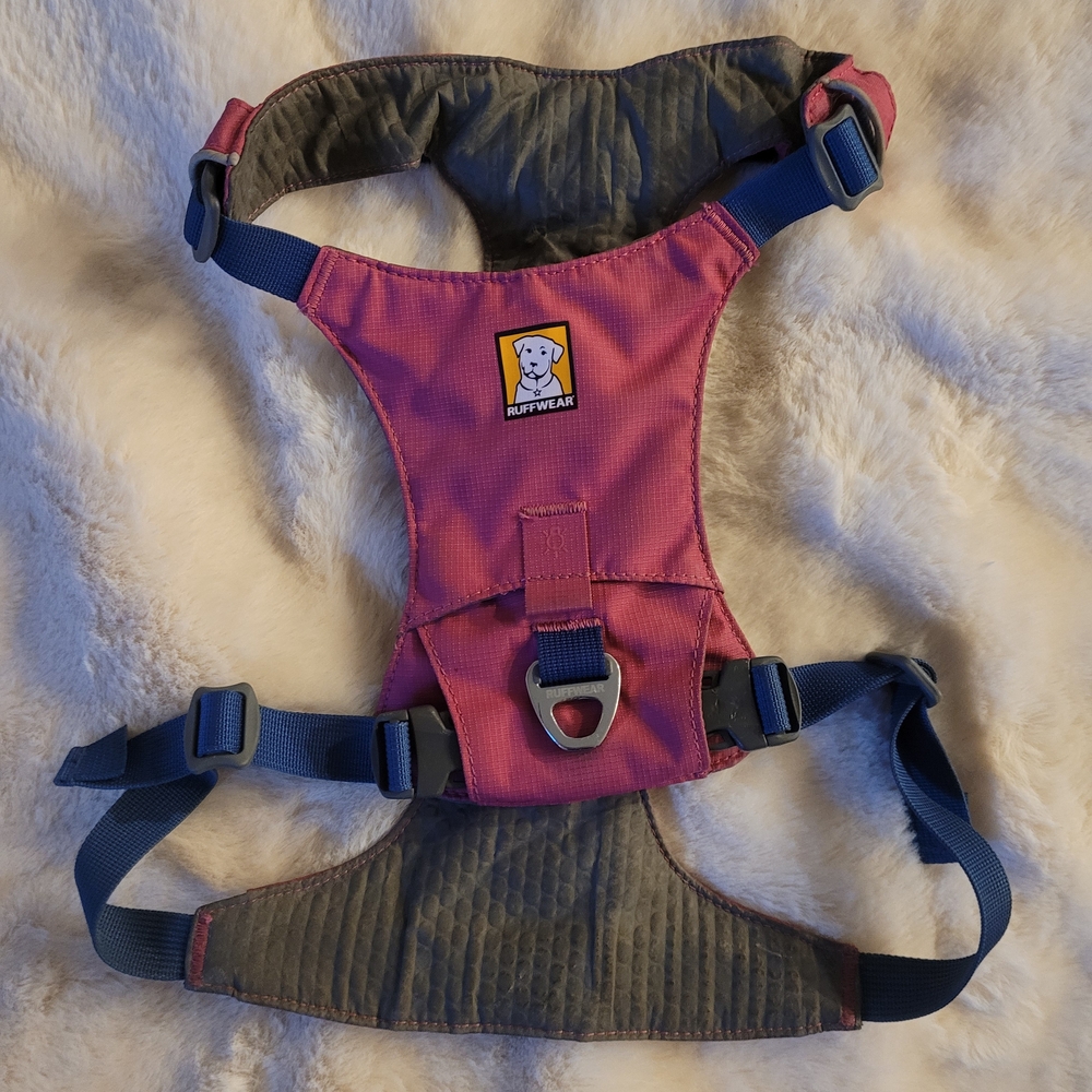 Ruffwear Pink and Blue Dog Harness